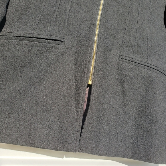 Mary McFadden gorgeous long wool blazer w zippers - Picture 5 of 9